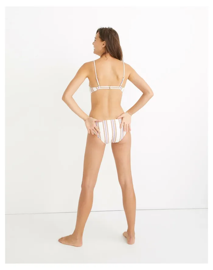 Women Second Wave Classic Bikini Bottom In Mayview Stripe Lighthouse Madewell Swim Women Second Wave Classic Bikini Bottom In Mayview Stripe Lighthouse Madewell Swim