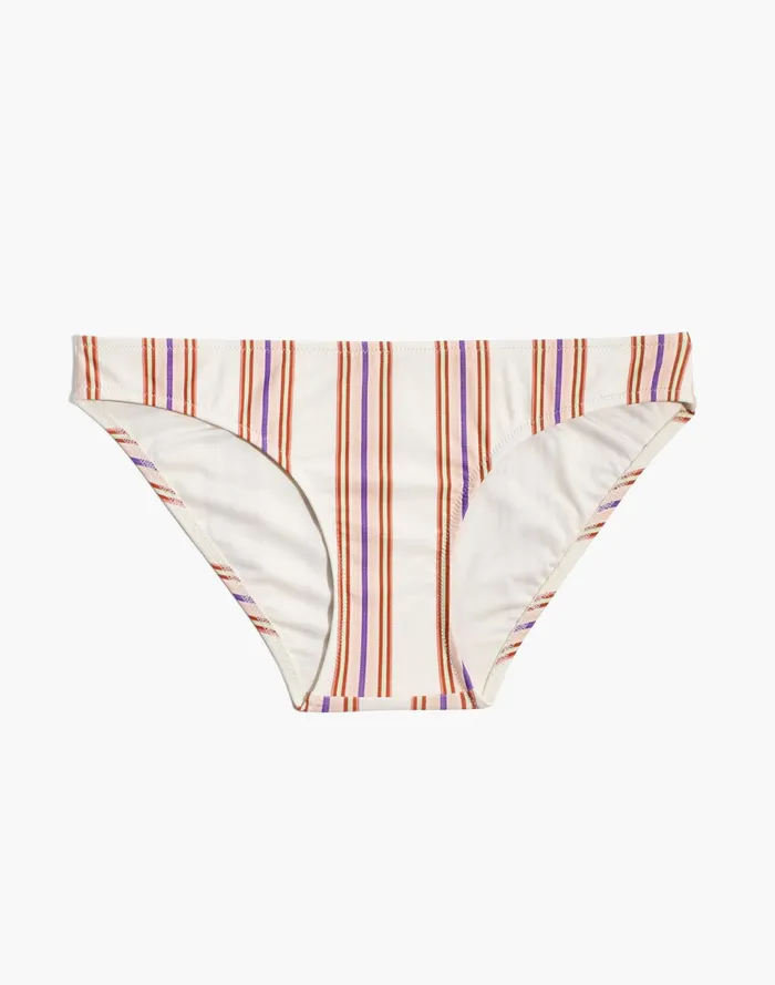 Women Second Wave Classic Bikini Bottom In Mayview Stripe Lighthouse Madewell Swim Women Second Wave Classic Bikini Bottom In Mayview Stripe Lighthouse Madewell Swim