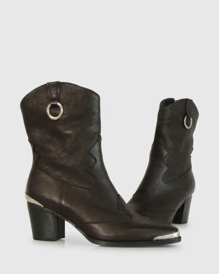 Women Shoes Belle and Bloom Dallas Western Boot 8211 Vintage Black