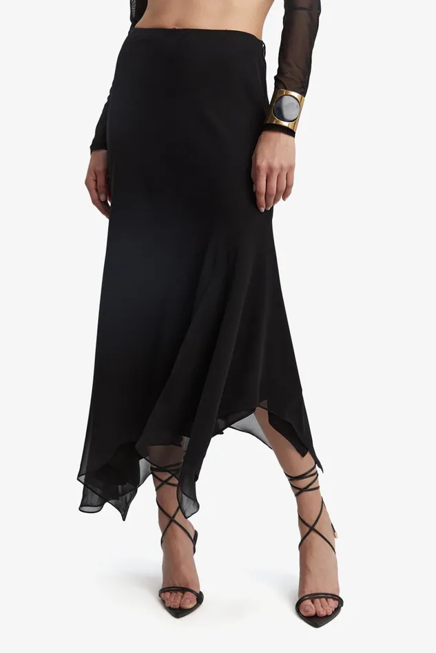 Women Skirts Bardot Suki Georgette Skirt In Black Black Women Skirts Bardot Suki Georgette Skirt In Black Black