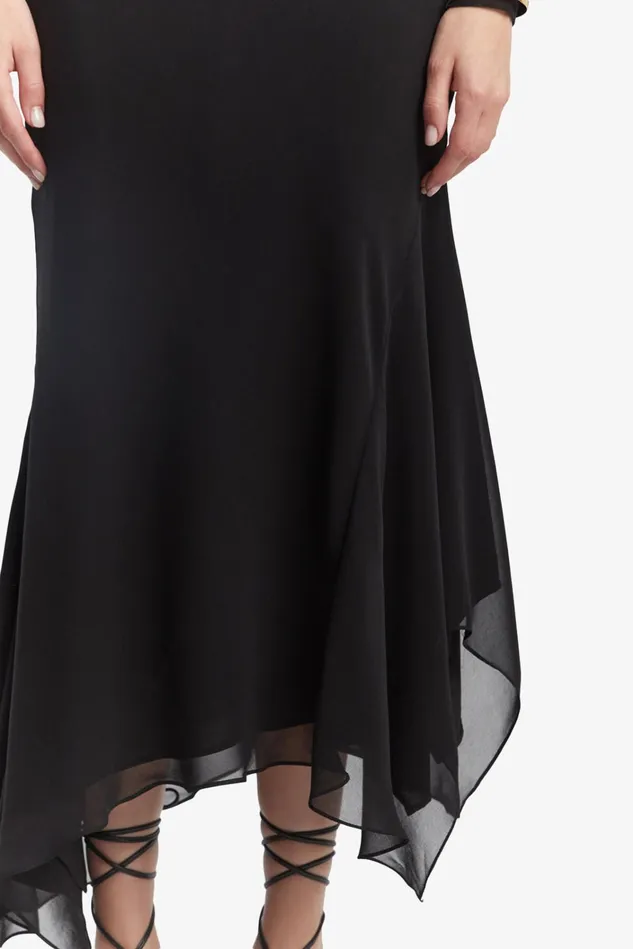 Women Skirts Bardot Suki Georgette Skirt In Black Black Women Skirts Bardot Suki Georgette Skirt In Black Black