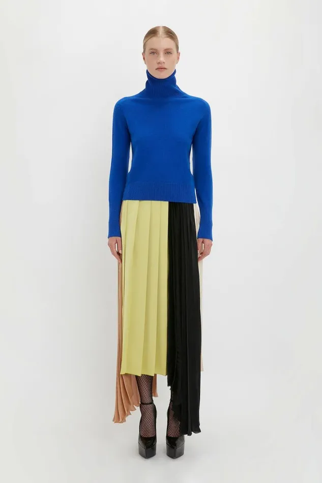 Women Skirts Victoria Beckham Pleated Layer Asymmetric Skirt In Multi
