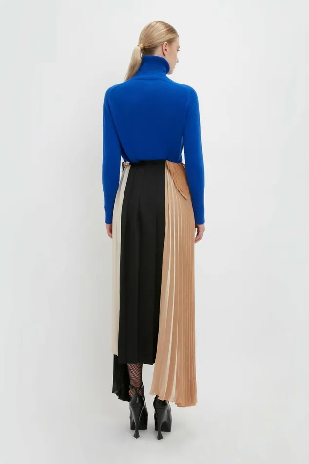 Women Skirts Victoria Beckham Pleated Layer Asymmetric Skirt In Multi