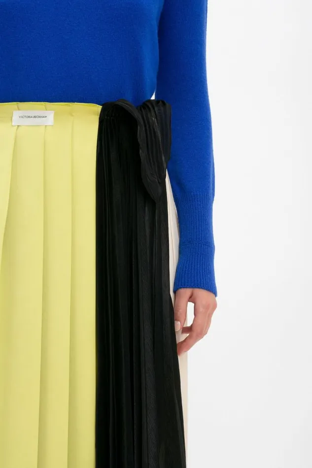 Women Skirts Victoria Beckham Pleated Layer Asymmetric Skirt In Multi