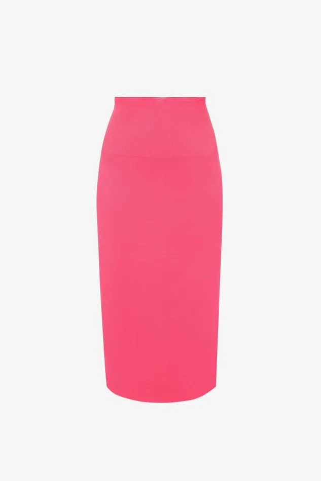 Women Skirts Victoria Beckham VB Body Fitted Midi Skirt In Pink