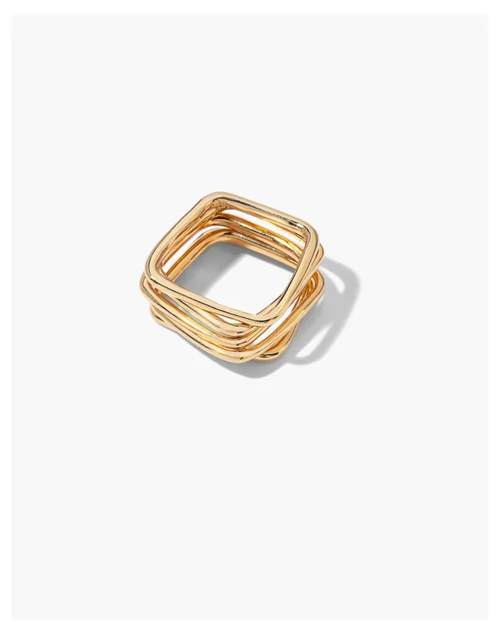 Women SOKO Laini Stacking Rings Gold Madewell Rings