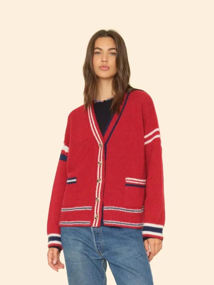 Women Sweaters and Jackets Xirena Red Blue Carey Cardigan