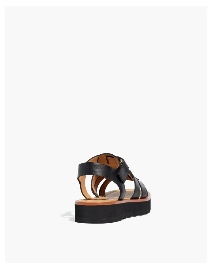 Women The Fisherman Flatform Sandal True Black Madewell Sandals Women The Fisherman Flatform Sandal True Black Madewell Sandals