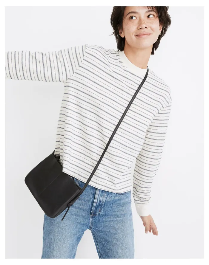 Women The Knotted Crossbody Bag True Black Madewell Crossbody Bags Women The Knotted Crossbody Bag True Black Madewell Crossbody Bags