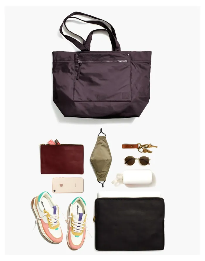 Women The Resourced Tote Bag Coal Madewell Luggage and Travel Women The Resourced Tote Bag Coal Madewell Luggage and Travel