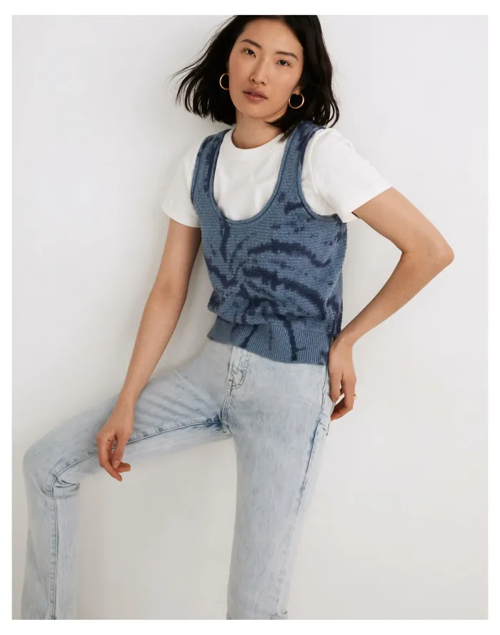 Women Tie Dye Fairview Sweater Tank Distant Ocean Madewell Sweaters Women Tie Dye Fairview Sweater Tank Distant Ocean Madewell Sweaters