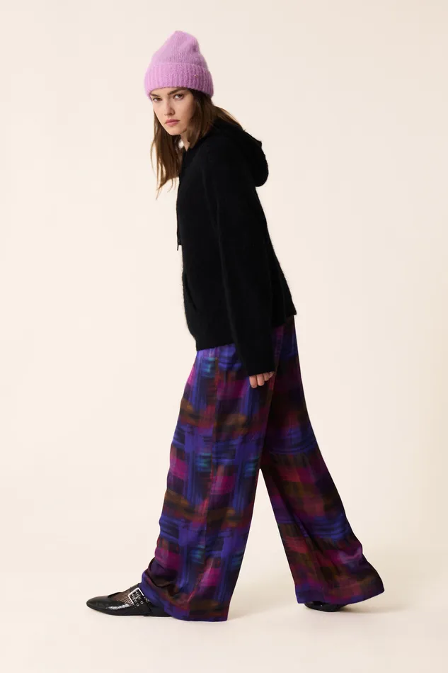 Women Trousers Evanou Anoki Pantalon Viscose Multicolore Des Petits Hauts Trousers and Jumpsuits