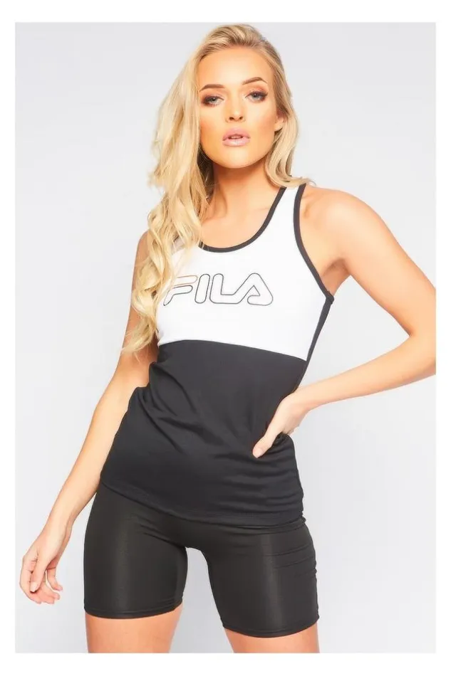 Women White And Black TwoTone Tank Top Brentiny Paris Top And Tank Tops
