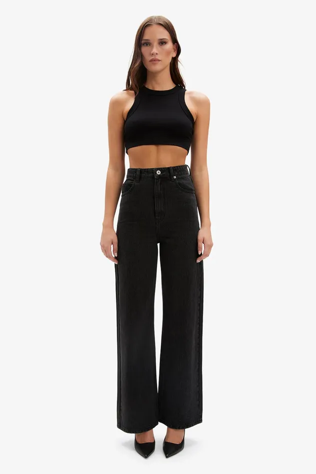 Women Wide Jeans Bardot Cindy Wide Full Leg Jean In Washed Bla Washed Bla Women Wide Jeans Bardot Cindy Wide Full Leg Jean In Washed Bla Washed Bla