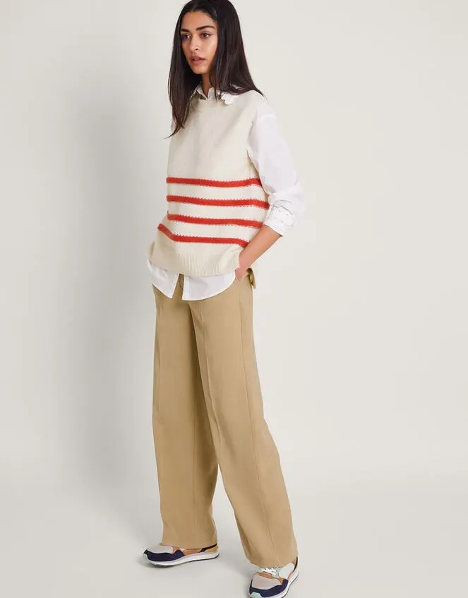 Women Wila Wide Leg Trousers Camel Monsoon Trousers and Jeans
