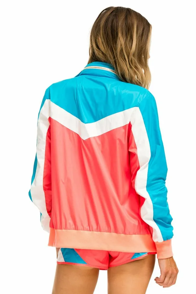 Women WINDBREAKER JACKET NEON CORAL Aviator Nation Outerwear Women WINDBREAKER JACKET NEON CORAL Aviator Nation Outerwear